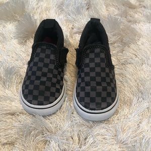 Vans checkered slip on toddler size 8